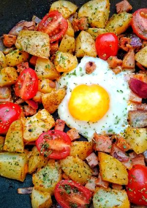 A picture of Ham & Potato Hash.