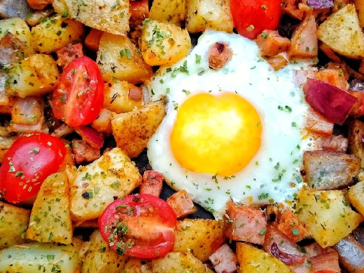 Easy Steps to Make Recipe Ham & Potato Hash that is Awesome, Addictive}