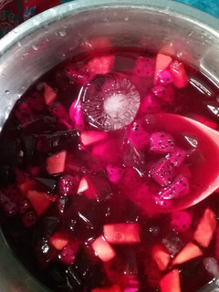 Foto resep Es buah Cincau Merah Delima