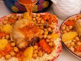 كسكس جزائري 🇩🇿 بمرق احمر 😍❤️