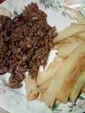 Cheese steak and fries