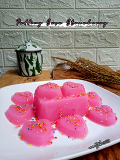 Foto resep 🌸Pudding Susu Strawberry