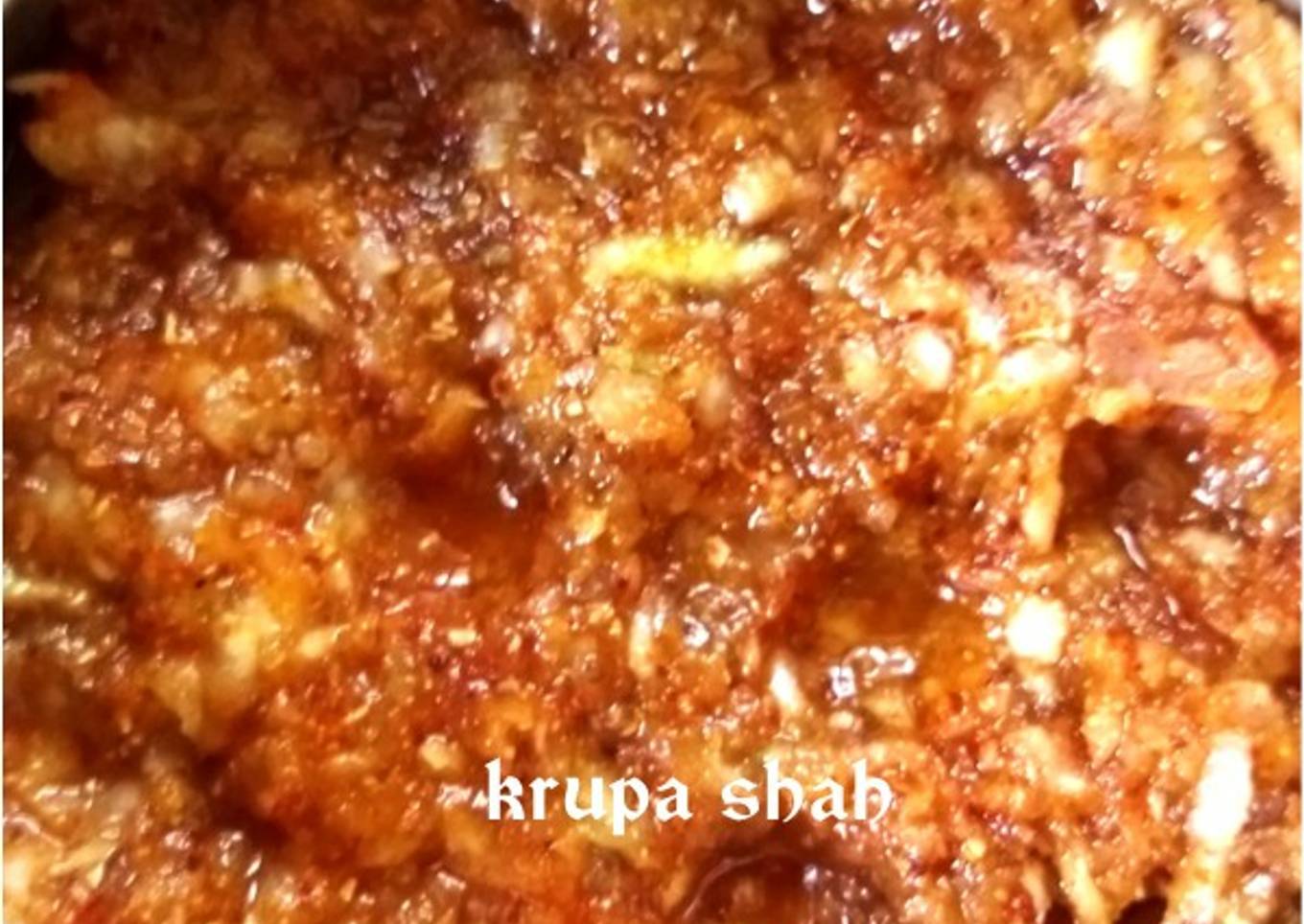 Raw mango and onion mix sweet and spicy chunda