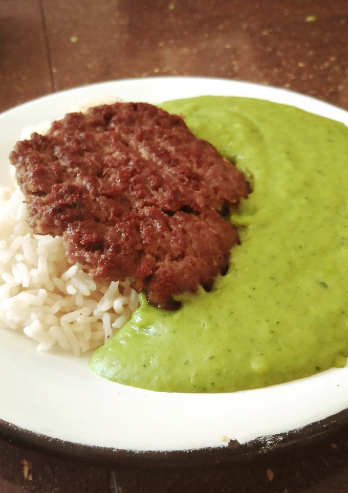 Una foto de Puré de espinaca