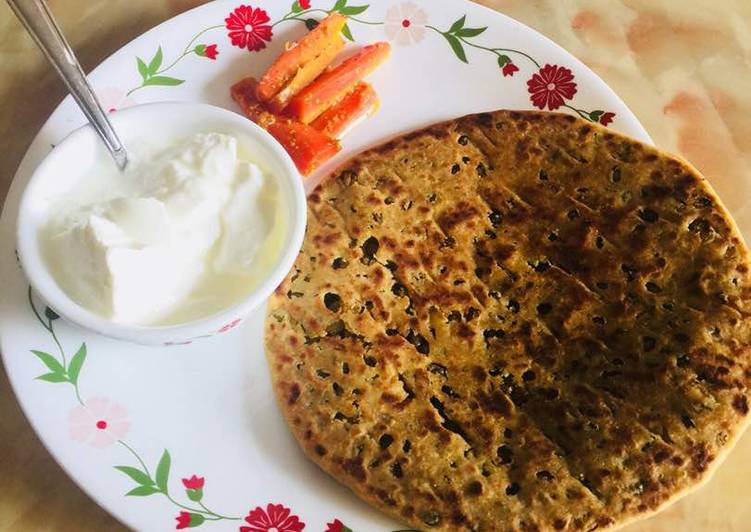 Simple Way to Prepare Perfect Sprouts mung ka pratha or curd