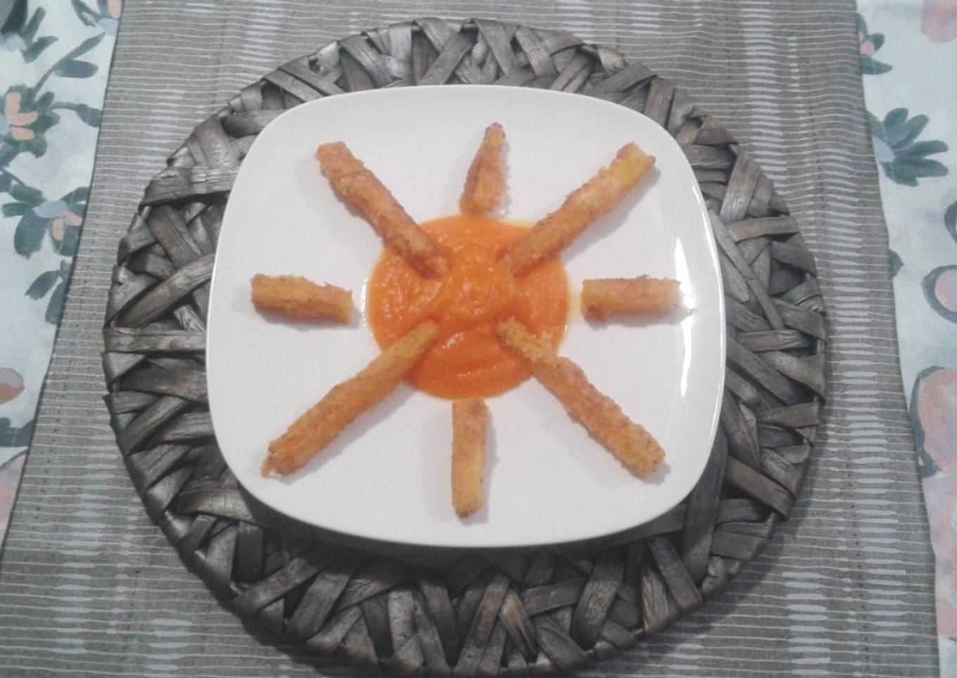 Aperitivos de calabaza y queso parmesano