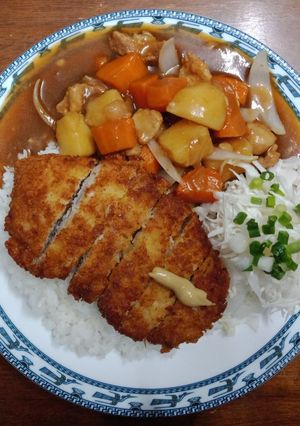 A picture of KAREI & TONKATSU (Japanese Curry Rice & Pork Cutlet).
