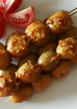 Foto resep Sate telor puyuh pedas manis