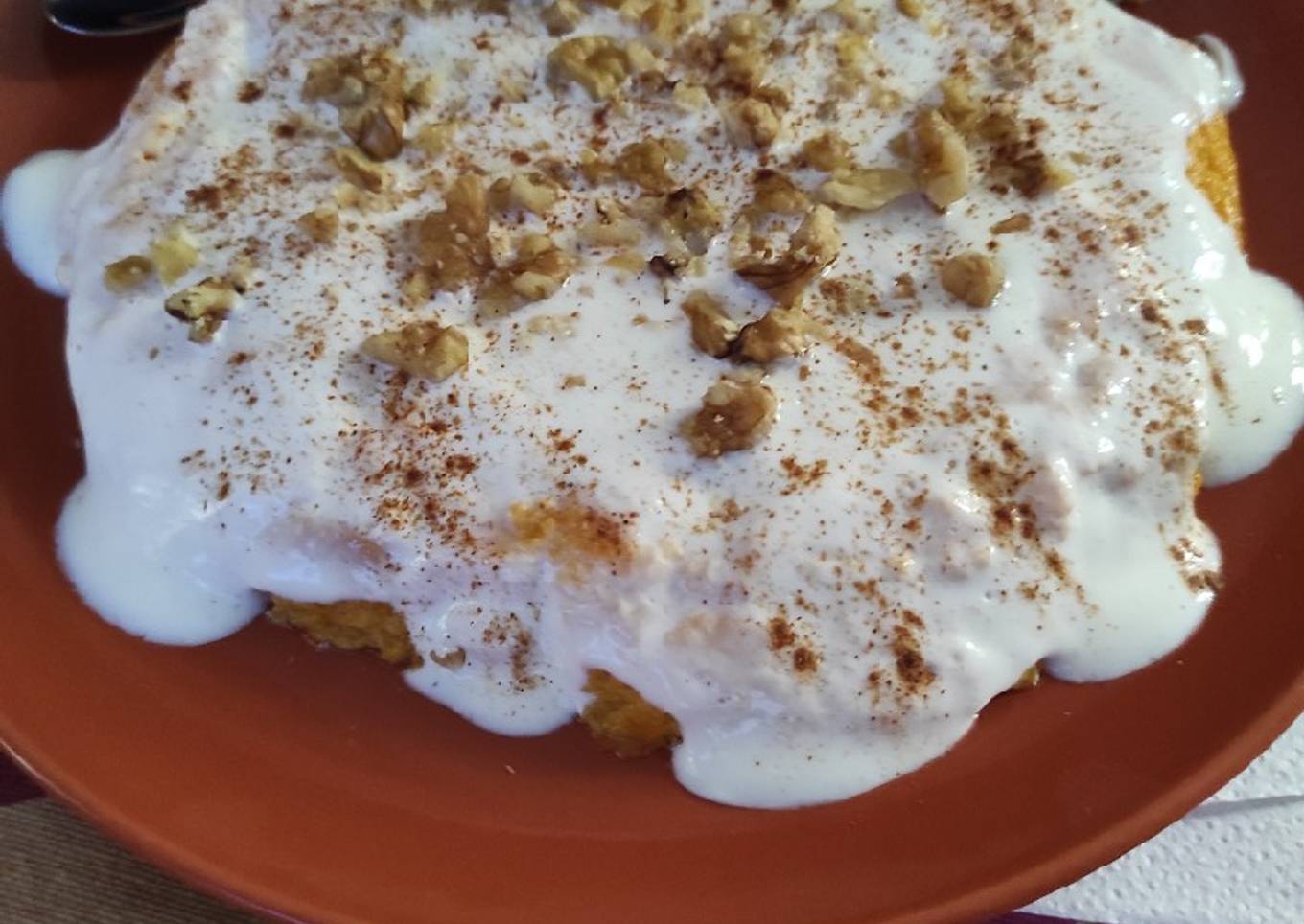 Flan tipo carrot cake fit