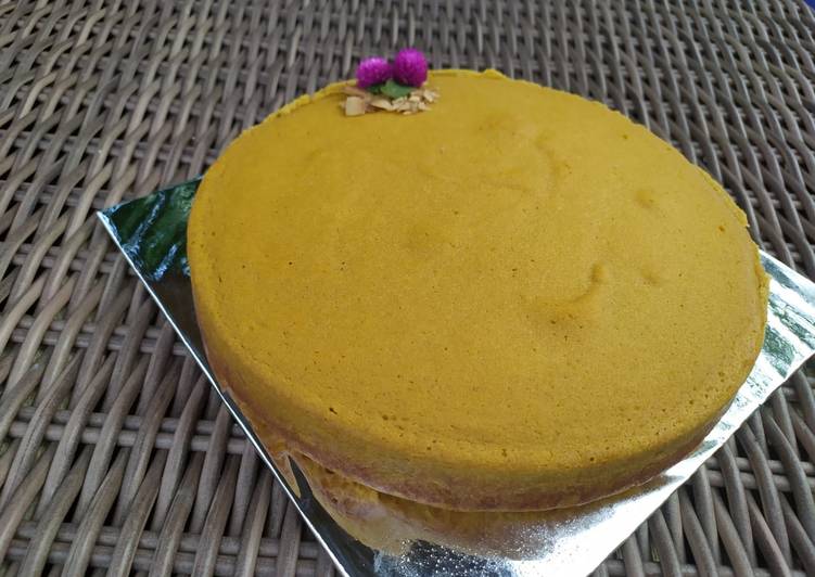 Resep Cake Labu Kelapa &amp; Bunga Knop | Cara Membuat Cake Labu Kelapa &amp; Bunga Knop Yang Sedap