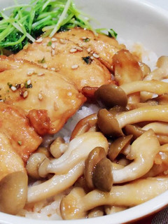 【好菇多多】照燒雞肉鴻禧菇飯飯 的食譜成品照片