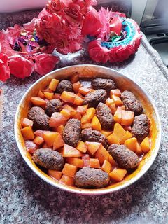 صورة لوصفة كفتة مع بطاطا