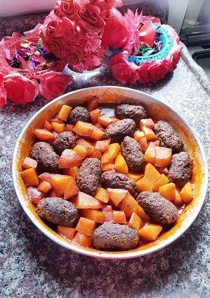 صورة لوصفة كفتة مع بطاطا