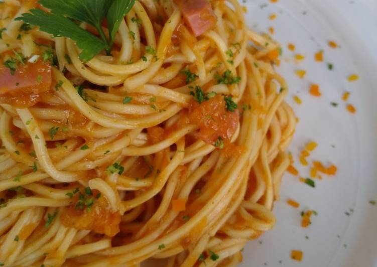 Resep Spagheti Saus wortel, Enak