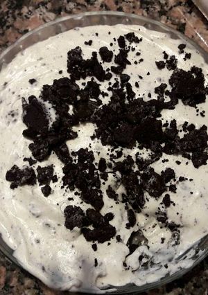 Una foto de Cheesecake de Oreo (¡Sin gelatina!)