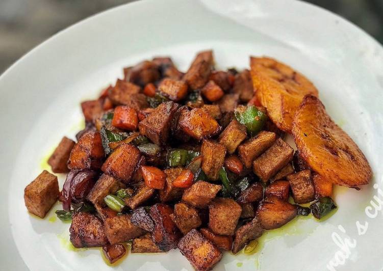 How to Prepare Quick Yam and plantain stir fry | Quick Recipe For Dinner