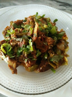 A picture of Mutton With Capsicum and Cabbage.