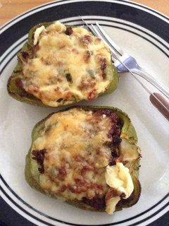 Una foto de Pimientos verdes rellenos