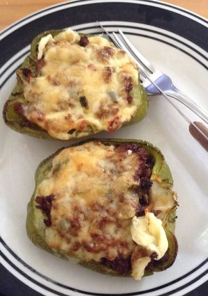 Una foto de Pimientos verdes rellenos