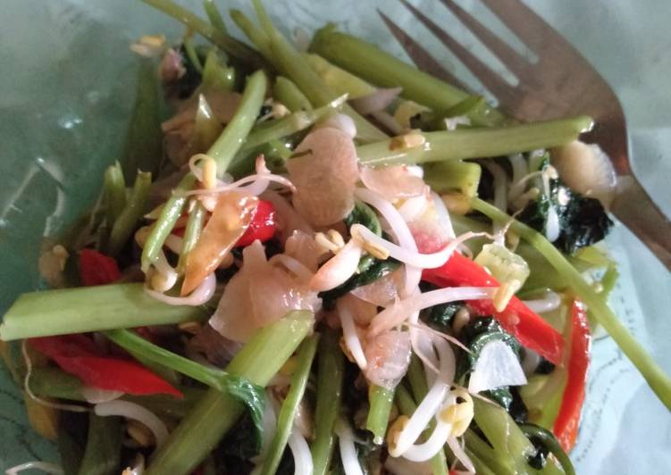 Resep Cah kangkung anak kost Anti Gagal