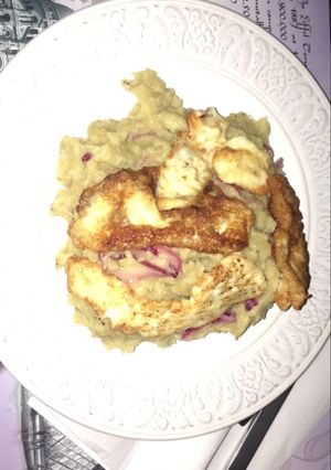 Una foto de Mangú con queso 😋