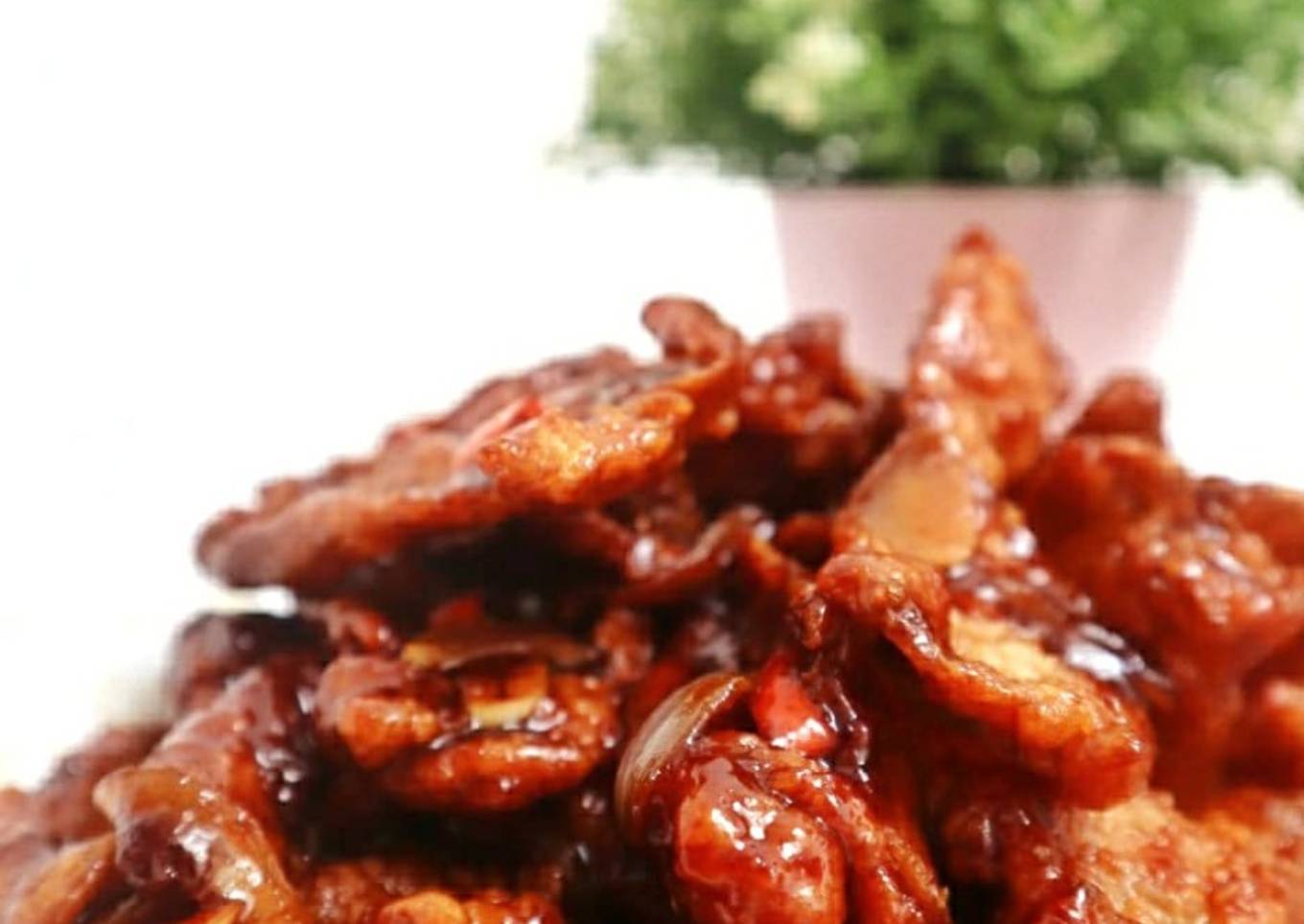 Kulit Ayam Crispy Saus mentega