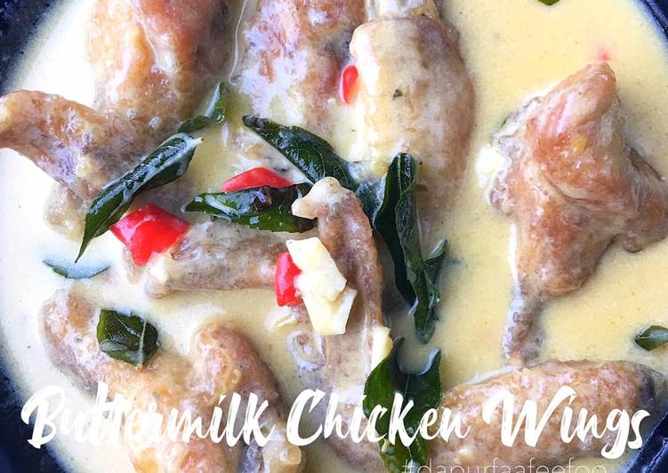Resepi Buttermilk Chicken Wings (#pinkboxcereal #cook4shaf) yang Bergizi