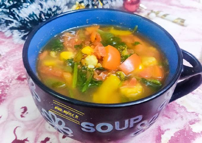 Steps to Prepare Perfect Spinach and Vegetable Soup