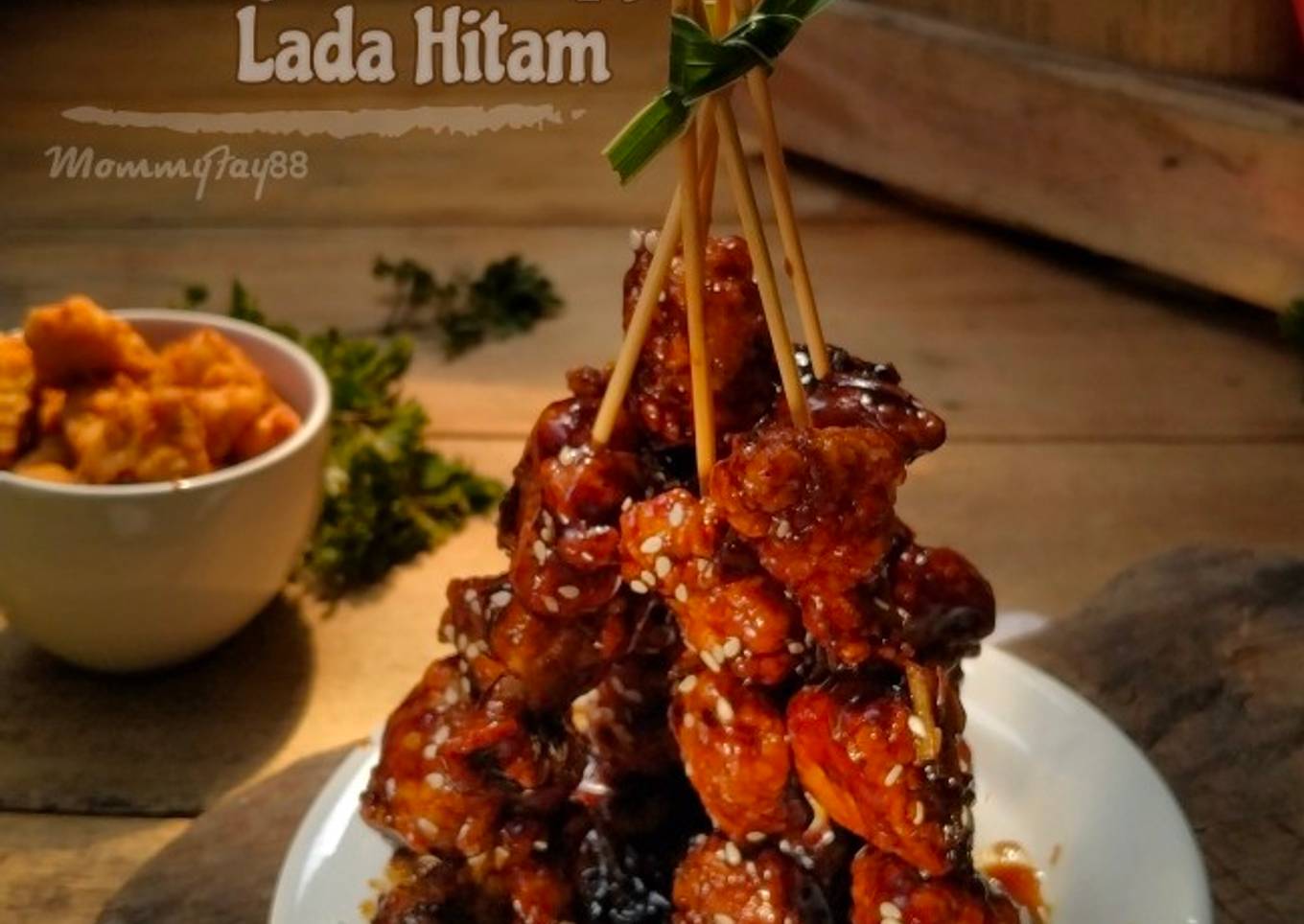 Sate Ayam Crispy Lada Hitam