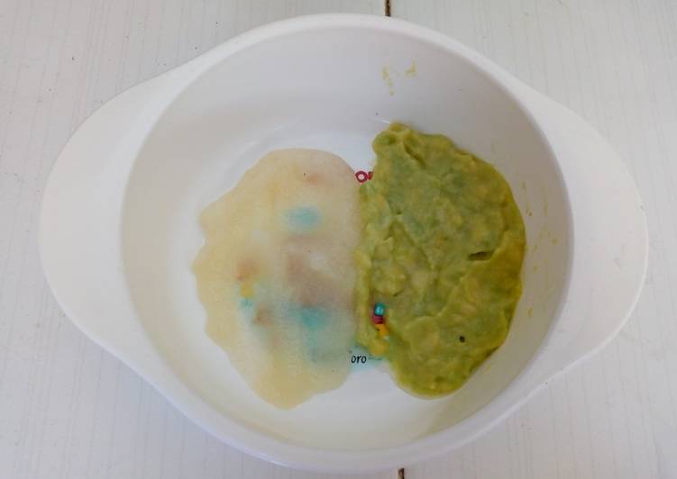 Mpasi 7m+ mashed avocapple (snack)