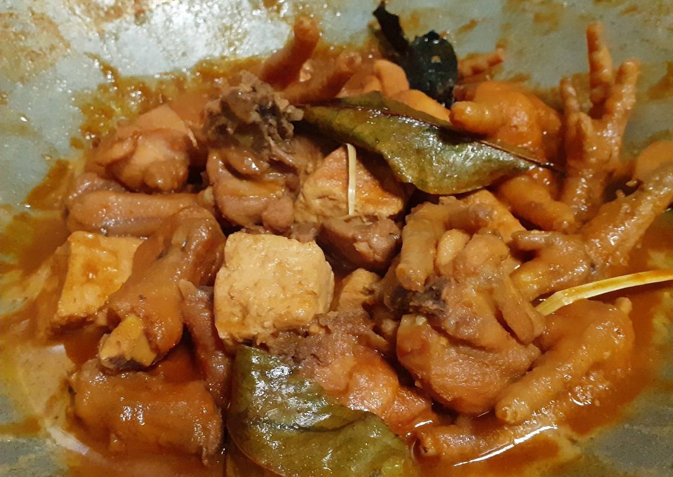 Semur pedas ayam ceker