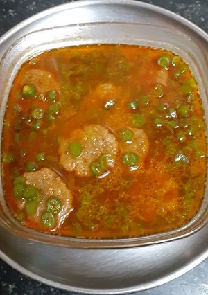 A picture of ફણસી - ઢોકળી નું શાક.