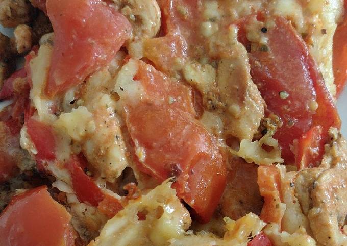 Свинина, запеченная в духовке с помидорами и сыром | Волшебная luchistii-sudak.ru