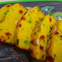 A picture of No oil tutti fruti cake.