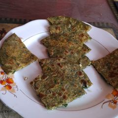 A picture of Spinach and paneer paratha.