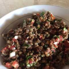 Una foto de Ensalada fría de lentejas