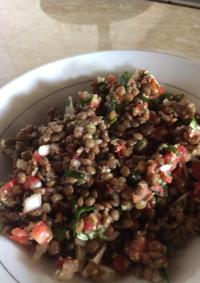 Una foto de Ensalada fría de lentejas