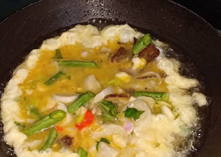 Cara Menyiapkan Fish Omelette Kacang Panjang Crispy Anti Gagal!