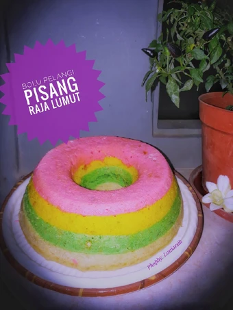 Cara Mudah Membuat Resep Bolu Pelangi Pisang Raja Lumut yang Bisa Manjain Lidah Anti Ribet, Bikin Ngiler