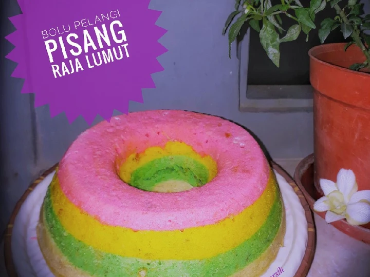 Cara Mudah Menyiapkan Resep Bolu Pelangi Pisang Raja Lumut yang Sempurna Anti Ribet, Bikin Ngiler