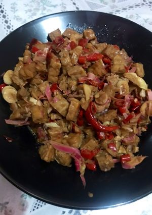 Foto resep Oseng tempe kecombrang ikan asin jambal roti