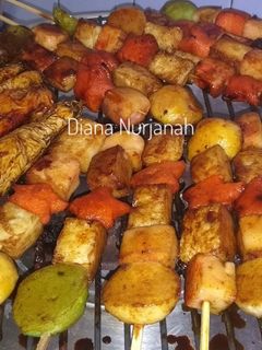 Foto resep Sate bakso ikan