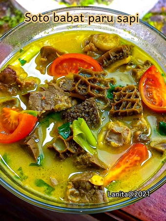 Cara Mudah Membikin Resep Soto Babat Paru Sapi yang Uenak Anti Ribet, Mantap Sekali