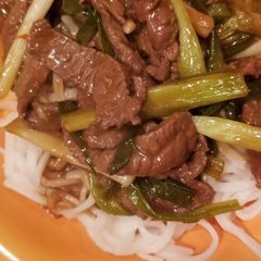 A picture of Mongolian Beef.