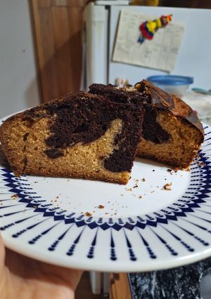 Foto principal de Bizcochuelo marmolado 🥧🤎💛