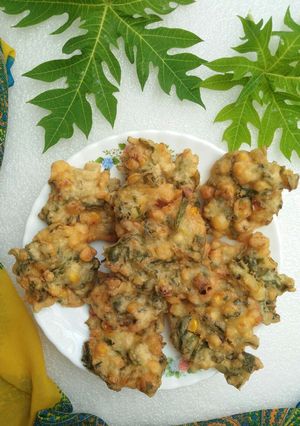 Foto resep Bakwan Jagung Daun Pepaya