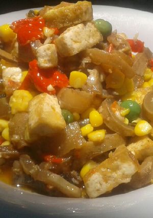 Foto resep 70. OSENG TAHU, JAGUNG, CEMPOKAK DAN KIKIL SAPI