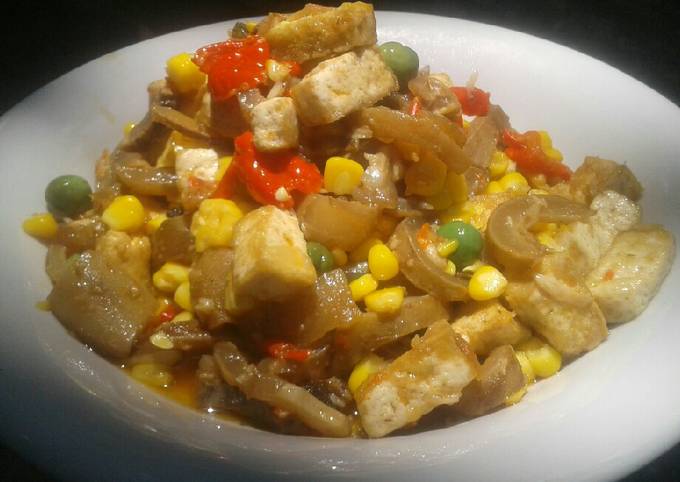 Langkah Mudah untuk Menyiapkan 70. OSENG TAHU, JAGUNG, CEMPOKAK DAN KIKIL SAPI, Lezat Sekali