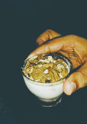 A picture of Vanilla chocolate mousse.
