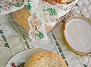Una foto de Galletas navideñas p/regalar c/2 harinas (arroz+coco)